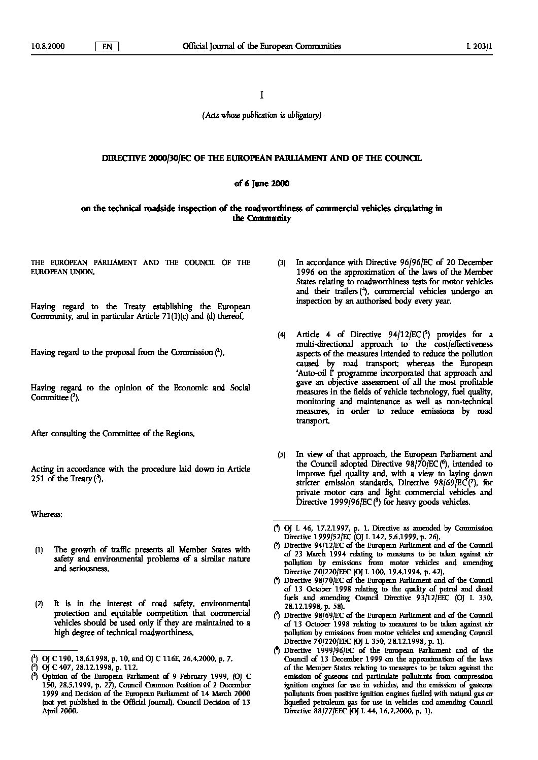 directive 2000 13 ce